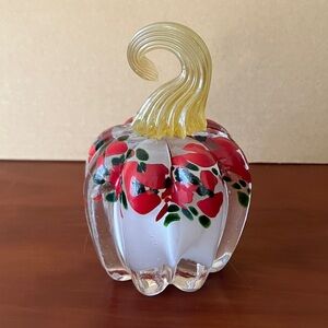 Handcrafted Glass Pumpkin Paperweight by Keith Cerone